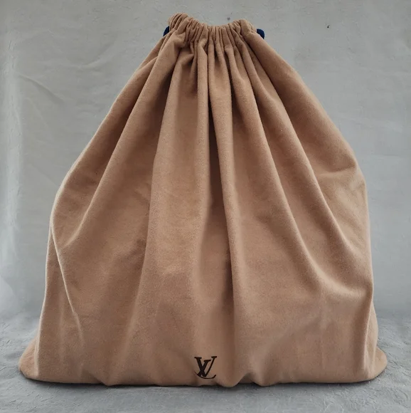 Auth 2 LRG Vintage Louis Vuitton Drawstring Dust Bag